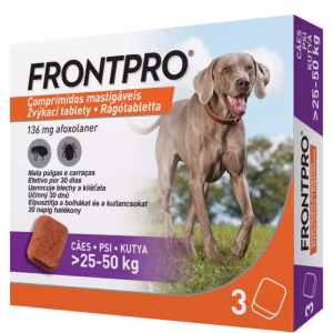 Frontpro Rágótabletta kutyáknak bolhák és kullancsok ellen 25 - 50 kg között