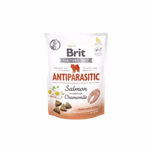 Brit Functional Snack Antiparasitic lazac és kamilla 150 g .