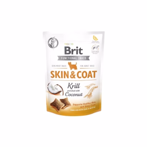 Brit Functional Snack Skin & Coat Krill és Kókuszdió 150g-os