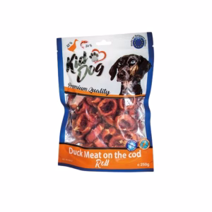 Kid Dog jutalomfalat tőkehalas kacsahústekercs 250g