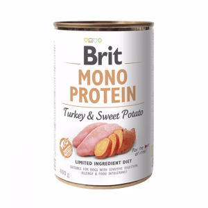 Brit Mono Protein Pulyka és édesburgonya ízesítsű konzerv 400g