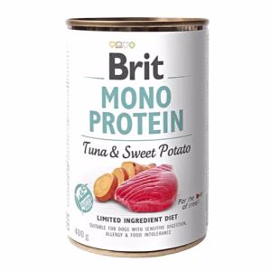 Brit Mono Protein Tonhal és édesburgonya ízesítésű konzerv 400g