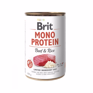 Brit Mono Protein Marha és rizs ízesítésű konzerv 400g