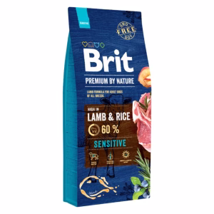 Brit Premium szárazeledel érzékeny felnőtt kutyák számára bárány ízesítéssel 15kg
