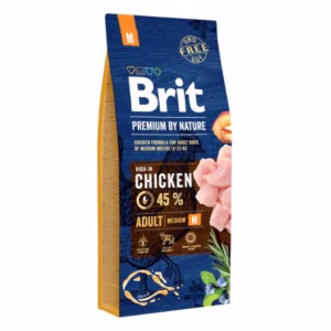 Brit Premium szárazeledel felnőtt közepes testű kutyák számára csirke ízesítéssel 15kg