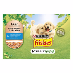 FRISKIES Junior Szószos válogatás nedves kutyaeledel 4x100g