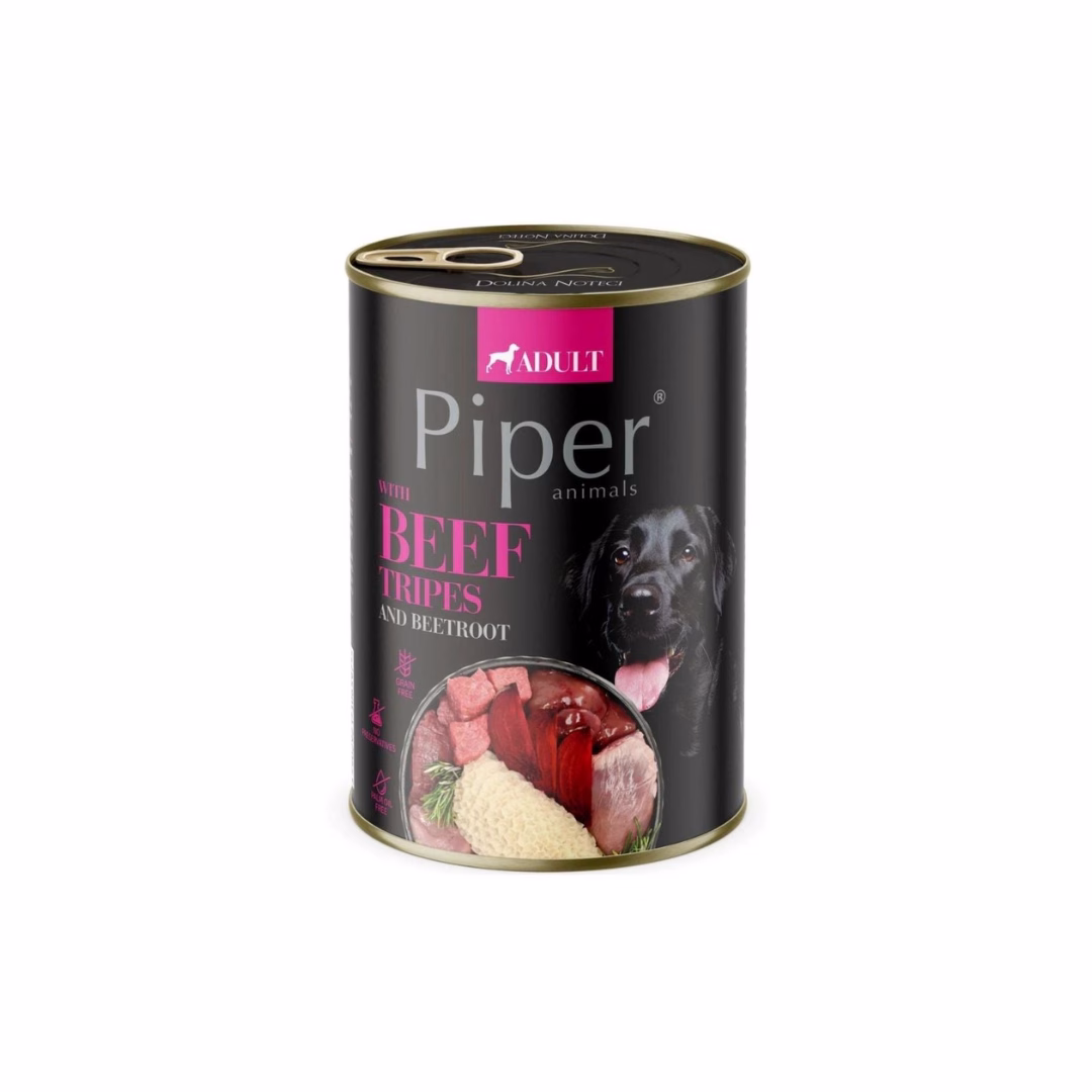 Piper konzerv marhapacal és cékla ízesítéssel felnőtt kutyáknak 400g