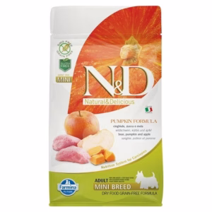 N&D Dog Grain Free Vaddisznó&Alma Sütőtökkel Adult Mini 800g