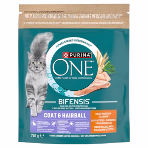 One Cat Coat & hairball szárazeledel macskáknak csirke ízesítéssel 750g